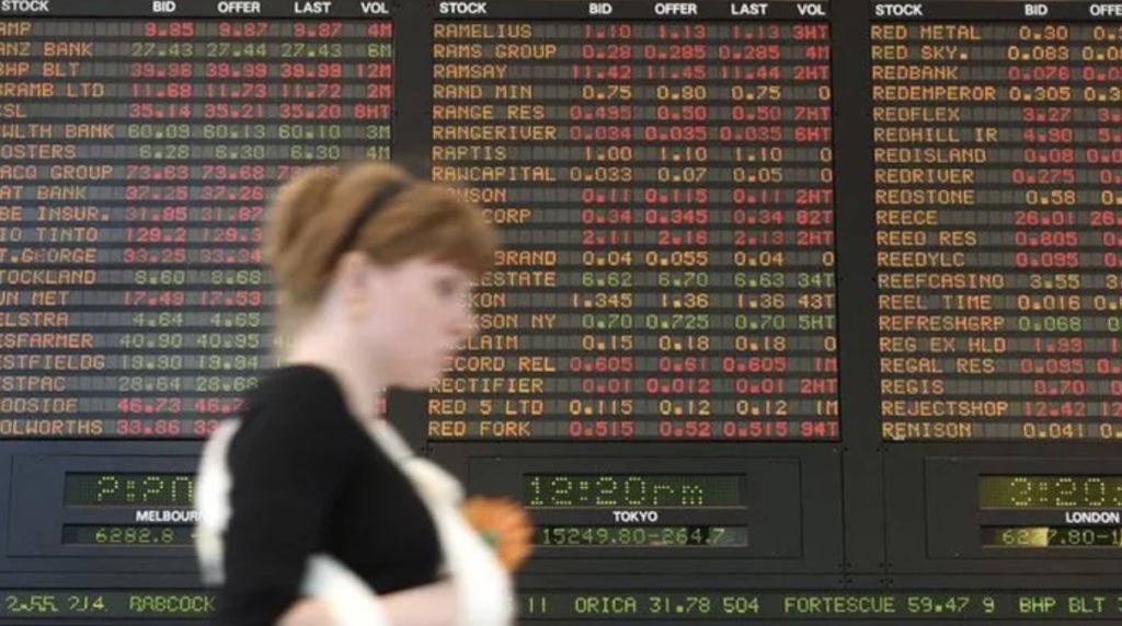 Image d'un écran donnant la bourse